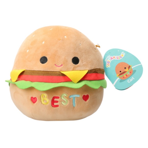 Squishmallows Other Nwt 7 Carl The Cheeseburger Best Friends